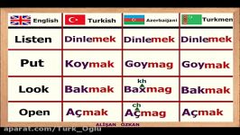 مقایسه زبان ترکی لحجه های زبان ترکی