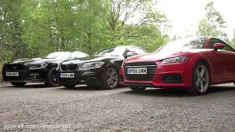 درگ ریس BMW M235i Audi TT and Ford Mustang