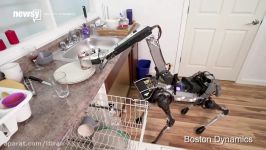 روباتی ظرفها را در ظرفشویی قرار میدهد