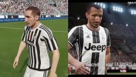 ویدئوی مقایسه گرافیک بازی FIFA 17 FIFA 16