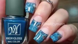 طراحی ناخن  طرح جین Jean Denim nail art