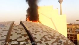 آتش سوزی ساختمان تجاری مهستان میدان شهرک غرب جنب میلاد