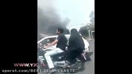 فیلم آتش سوزی اتوبوس مسافربری در میدان جمهوری