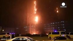 چند برج مسکونی شیخ نشین عجمان دچار آتش سوزی شد
