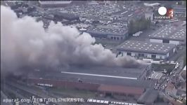 وقوع آتش سوزی مهیب در حومه پاریس