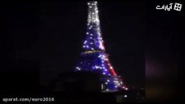 نورپردازی دیدنی برج ایفل بعداز صعود فرانسه به فینال