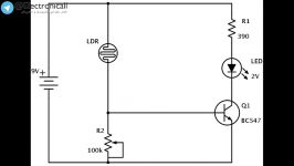 تحلیل مدار ساده فعال کردن خروجی توسط LDR به زبان اصلی