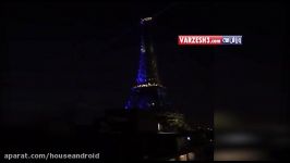 نور افکن های برج ایفل پرچم فرانسه