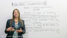 English Vocabulary  Expressions with HOUSE and HOME