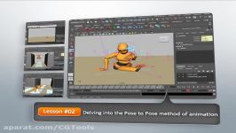 آموزش اصول انیمیشن در مایا Pose to Pose Straight Ahe