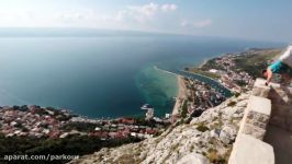 Deathly handstand on the edge of Croatian fort