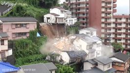 ژاپن؛ واژگونی کامل خانه مسکونی در پی رانش زمین