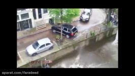 سقوط خودرو در کانال آب هنگام تعقیب گریز پلیس