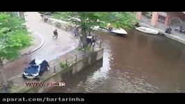 سقوط خودرو در کانال آب هنگام تعقیب گریز پلیس
