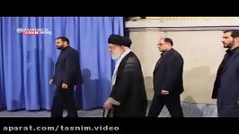 لحظاتی دیدار فرزندان شهدای مدافع حرم رهبر انقلاب