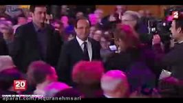 لحظه جنجالی پرتاب کیسه آرد بر سر رئیس جمهور فرانسه