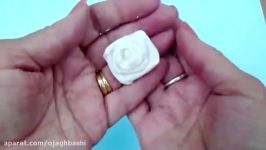 درست کردن گل رز استفاده دستمال کاغذی