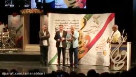 سخنان مهران مدیری در برنامه جشن حافظ پس دریافت جایزه