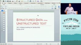 Structured Data from Unstructured Text  PyCon 2016