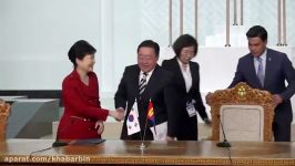 مراسم استقبال رئیس جمهور کره جنوبی در مغولستان