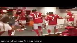 رقص بازیکنان بایرن پس پیروزی مقابل دورتموندفینال