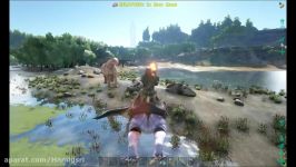 گیم پلی خودم Ark Survival Evolved قورباغه سواری شکار