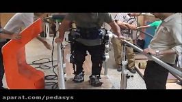 راه رفتن معلول T12 ربات اکسوپد در بیمارستان رفیده