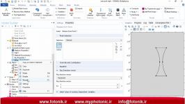 آموزش نرم افزار کامسول sol ماژول ray optics لنز کاو