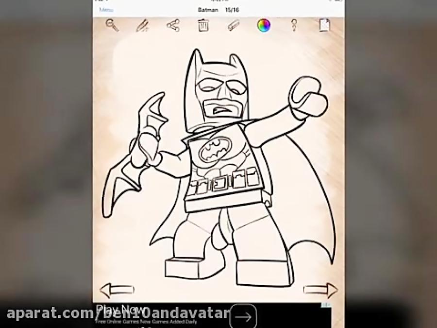 lego batman آموزش نقاشى كردن لگو بتمن در١٦ مرحله