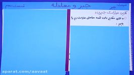 کاربرد عبارات جبری