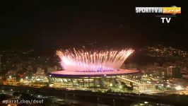 لحظه شروع رسمی المپیک 2016 ریو شروع آتش بازی