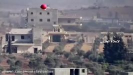 اصابت مستقیم موشک هدایت شونده ارتش سوریه به تروریست ها