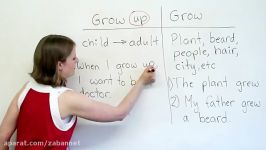 اشتباهات رایج در انگلیسی Grow up Grow