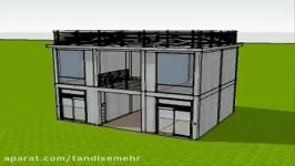 3D Animated Construction of 2 storey mercial buildi