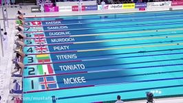 Great Britain swimmer Adam Peaty breaks 100m