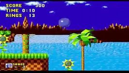 Sonic gameplay Level 1 Sega Mega Drive