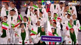 رژه کاروان ورزشکاران ایران در مراسم افتتاحیه المپیک ریو