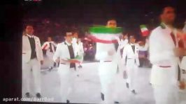 رژه کاروان ورزشکاران ایران در مراسم افتتاحیه المپیک 1