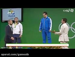 مراسم اهدای مدال طلای المپیک  سهراب مرادی وزنه برداری