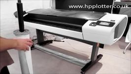 HP Designjet T1300 printer  how to load rolls of media