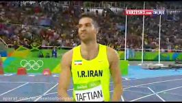 مسابقه دو100متر حسن تفتیان در نیمه نهایی المپیک ریو