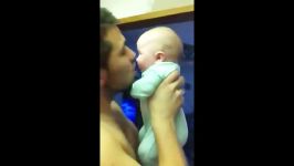 baby doesnt like to be kissed