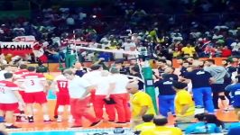 درگیری لفظی بین بازیکنان والیبال ایران لهستان