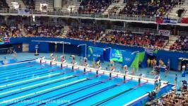 رقابت آریا نسیم شاد در رقابت های شنای ۲۰۰ متر قورباغه