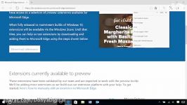 افزونه ها به مروگر Microsoft Edge اضافه شد