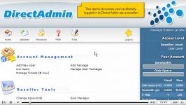 آموزش تصویری پنل نمایندگی DirectAdmin مدیرپکیج هاستینگ