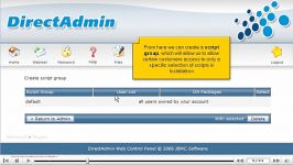 آموزش تصویری پنل نمایندگی DirectAdmin مدیریت نصب