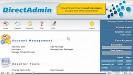 آموزش تصویری پنل نمایندگی DirectAdmin نحوهی ارسال پیام