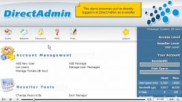 آموزش تصویری پنل نمایندگی DirectAdmin ایجادپکیج هاستینگ