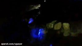 چشم انداز آبشار روستای چورس در شب